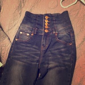 Super High Waisted Skinny Jeans